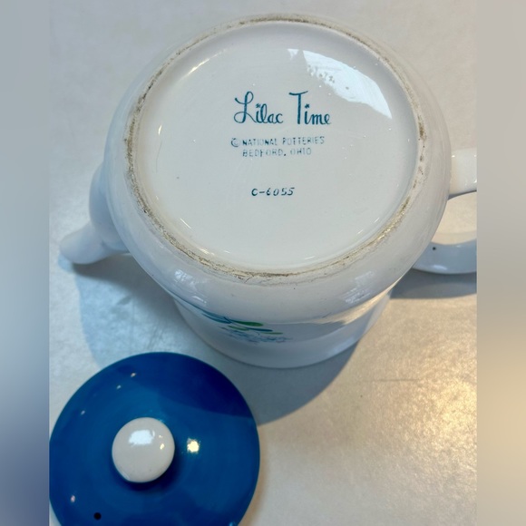 Vintage Mid Century National Potteries Lilac Time Ceramic Teapot - Picture 6 of 10